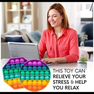 4 PACK Push Pop Bubble Fidget juguete, alivio
